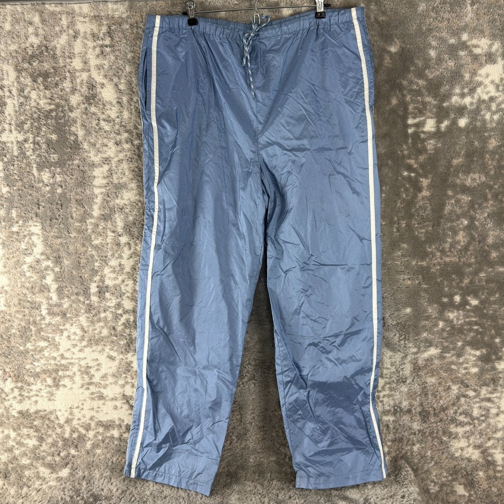 Lavon Size L Straight Leg Drawstring Pants Blue Casual Pull On